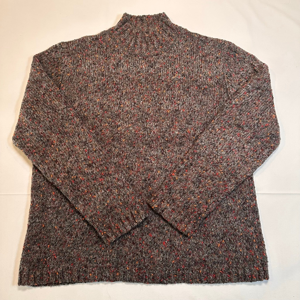 Vintage 90s Sag Harbor Fleck Knit Mock Neck Sweater Large